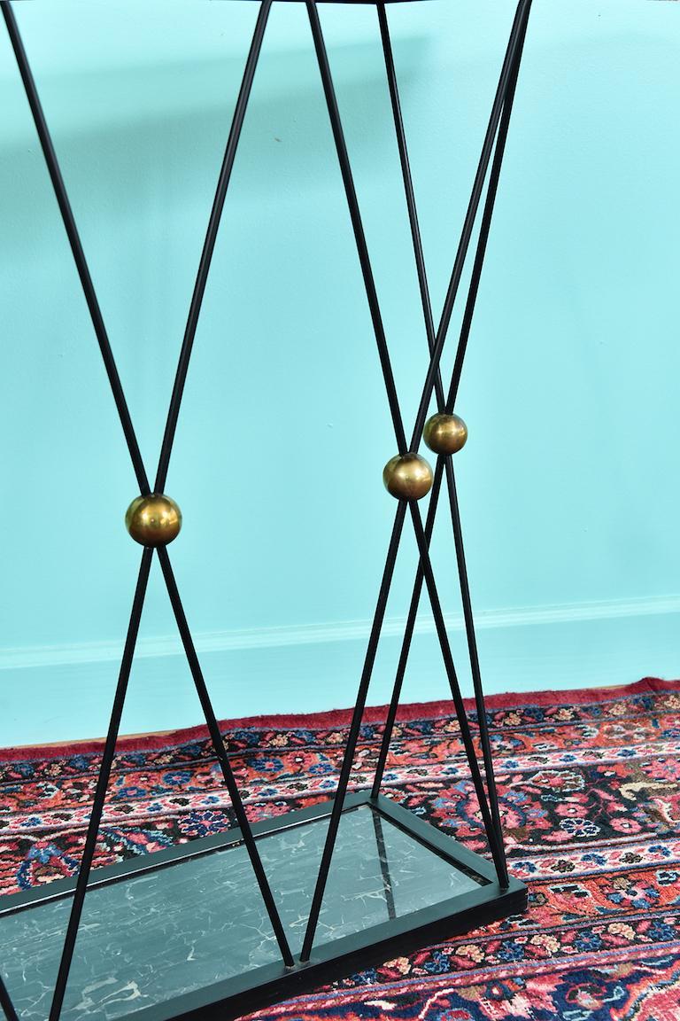 Mid- century French Console with Marble Top