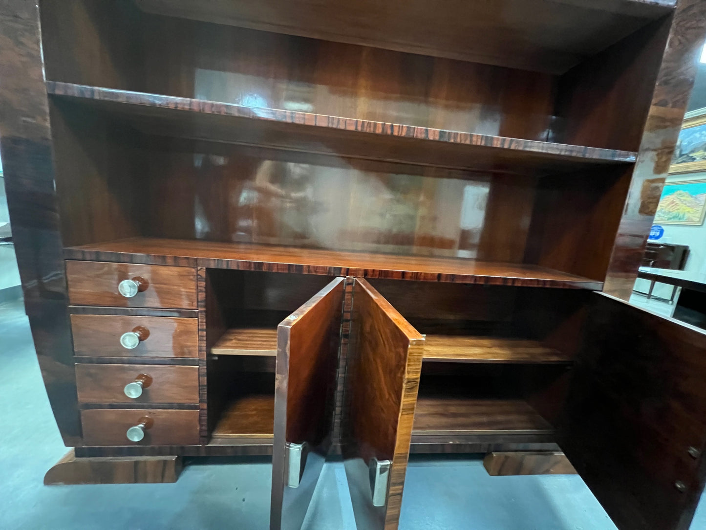 Art Deco Bookcase/credenza from France