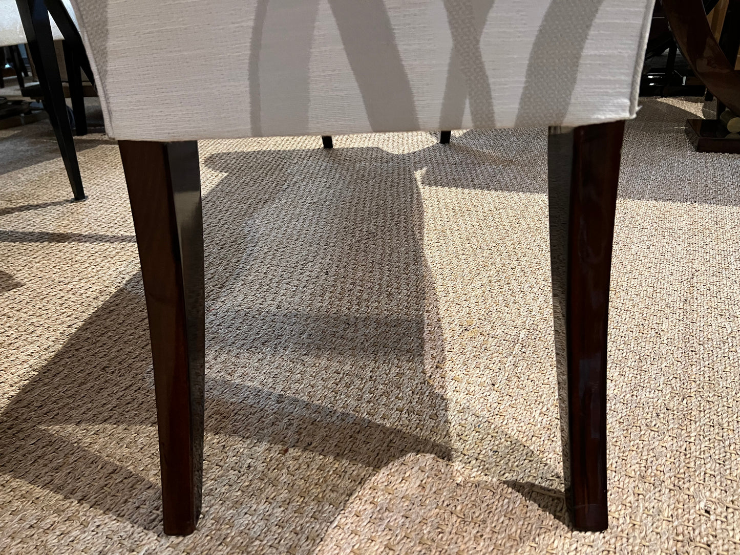 Art Deco Walnut Bench from France