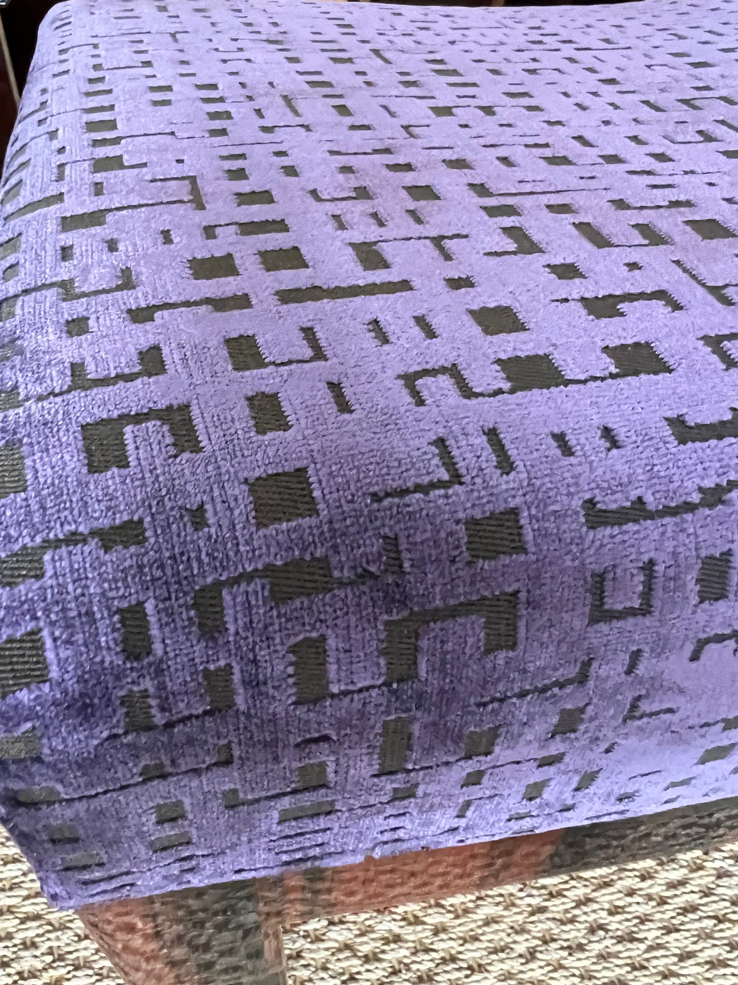 Art Deco French Ottoman in Macassar