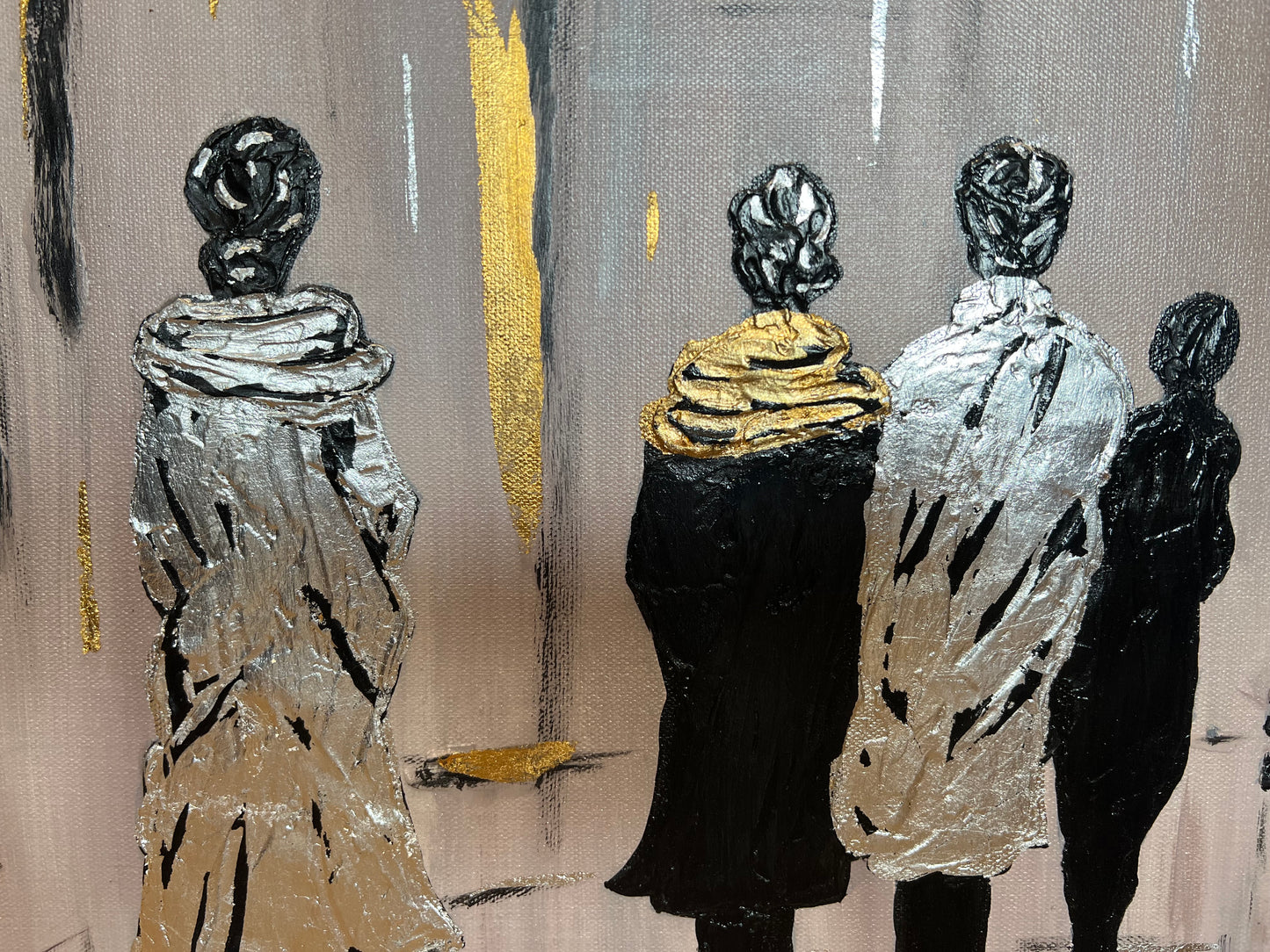 Mixed media Painting "Rain", 2023