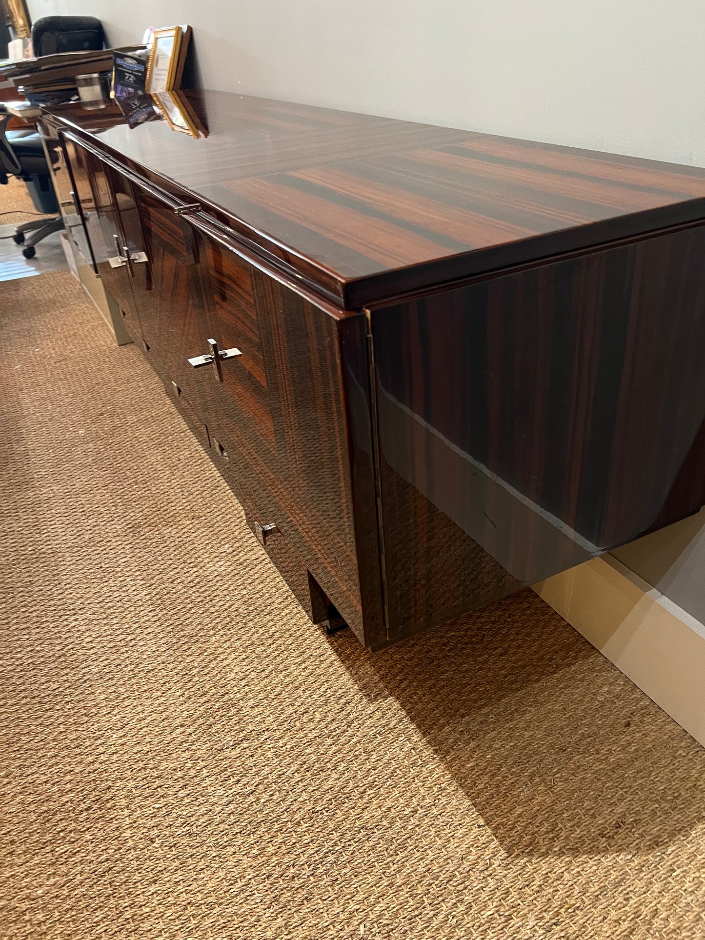 Grand Art Deco French Sideboard in Macassar Wood