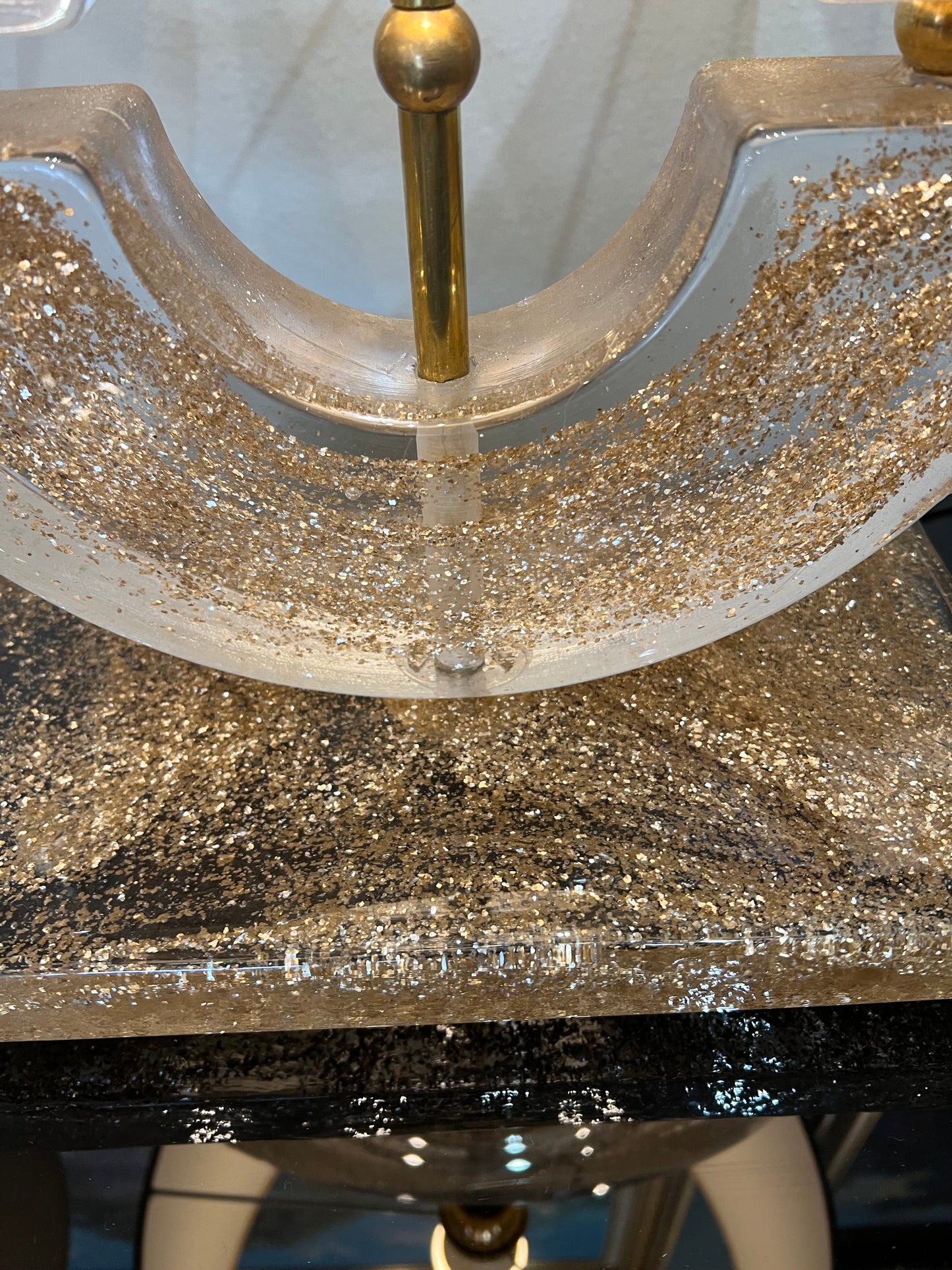 A Pair of Murano Lamps with Gold Dust