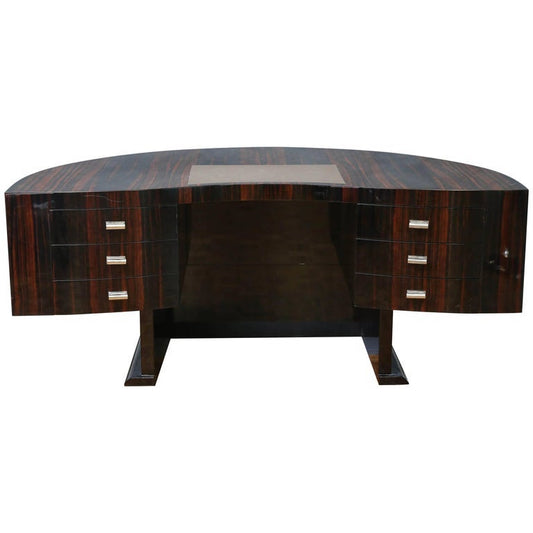 Art Deco French Curved Desk