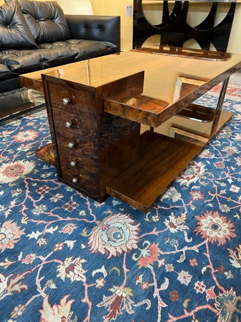 Hungarian Art Deco Coffee Table in Walnut