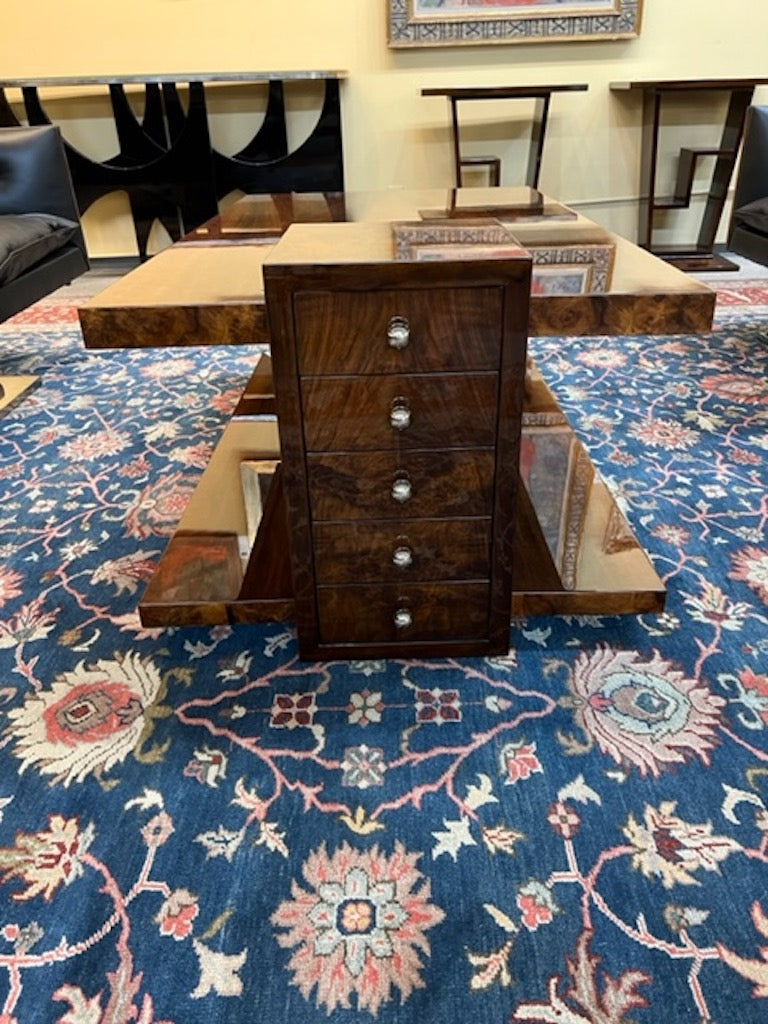 Hungarian Art Deco Coffee Table in Walnut