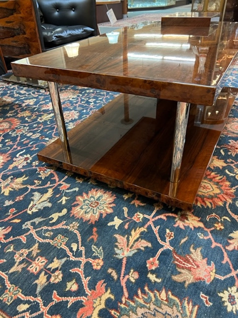 Hungarian Art Deco Coffee Table in Walnut