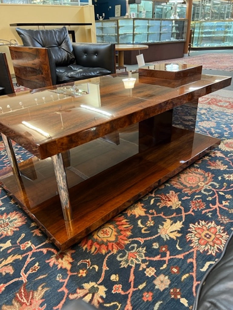 Hungarian Art Deco Coffee Table in Walnut