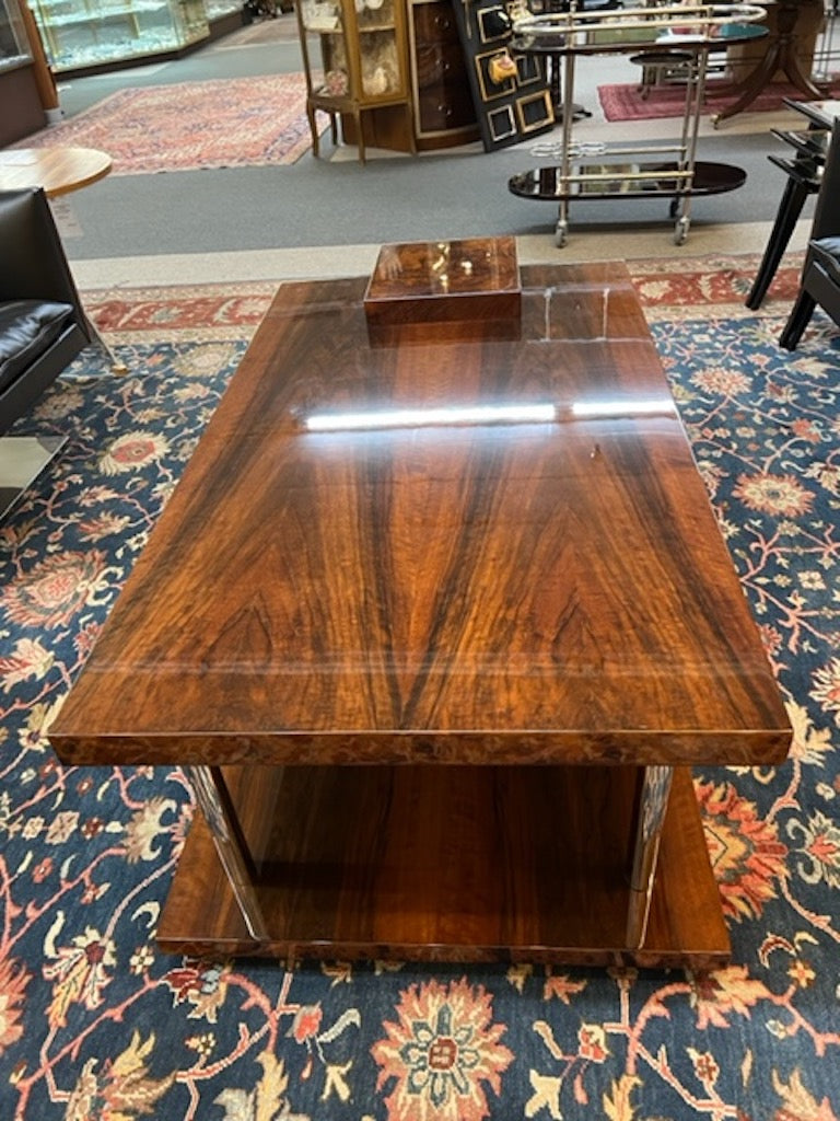 Hungarian Art Deco Coffee Table in Walnut