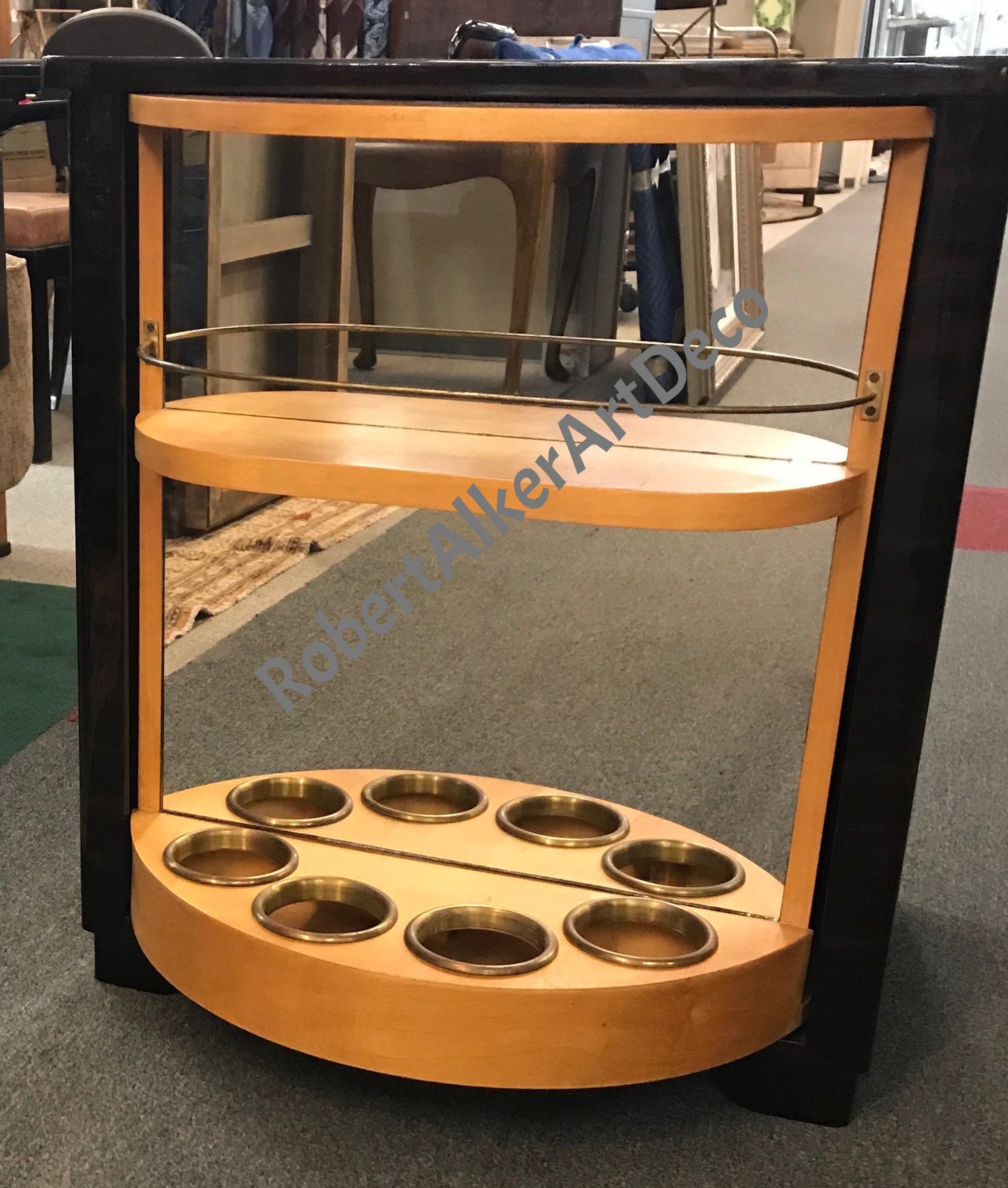 Art Deco Rotating Bar from Palisander