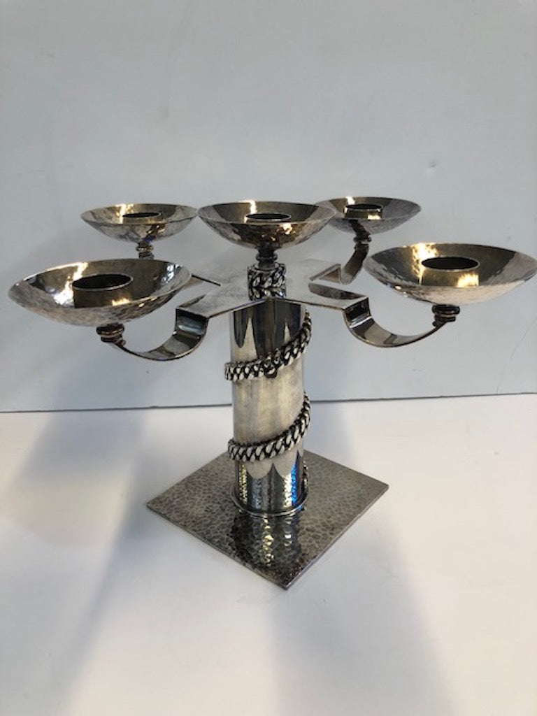 Pair of Art Deco Candle Holders by Jean Despres