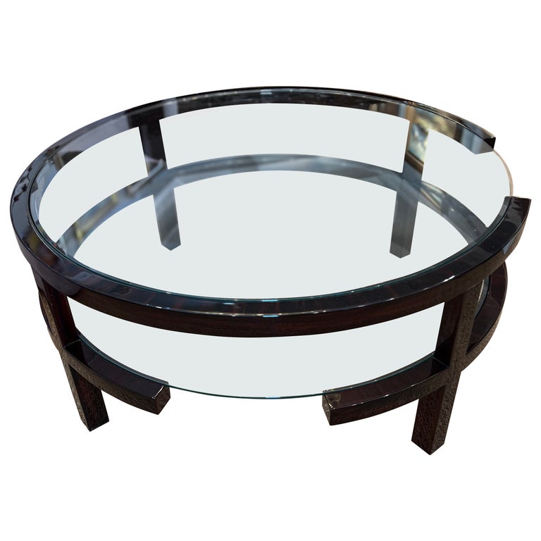 Art Deco French Coffee Table in Walnut