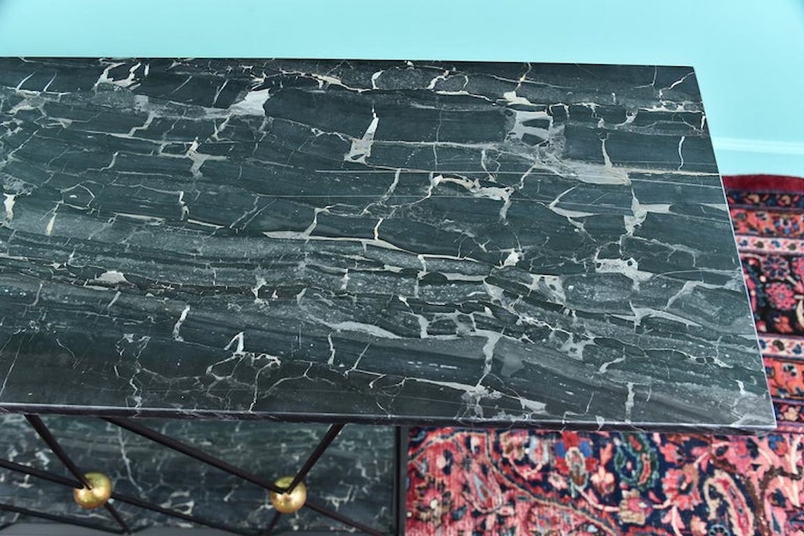 Mid- century French Console with Marble Top
