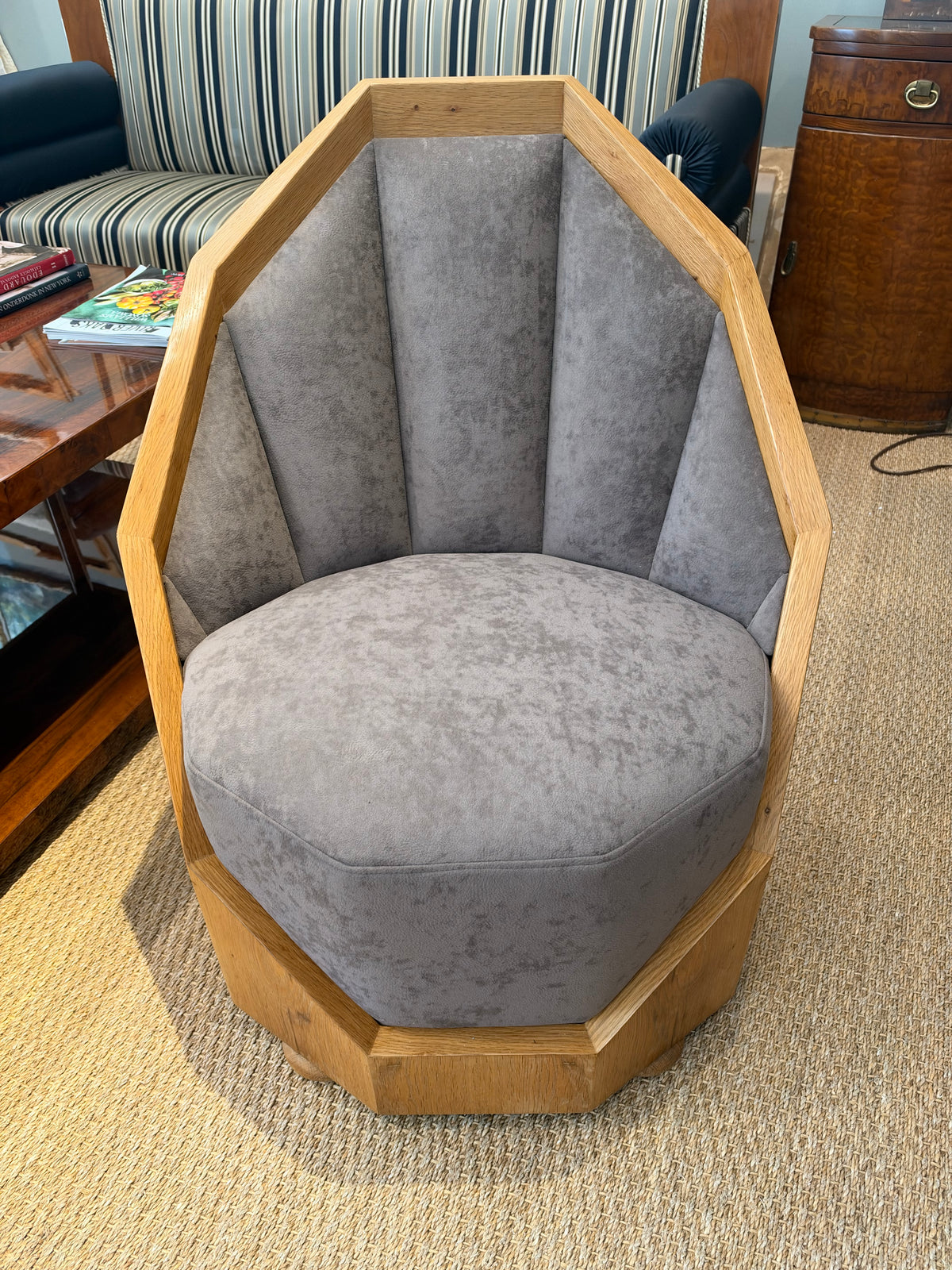 Art Deco German Chair in Walnut