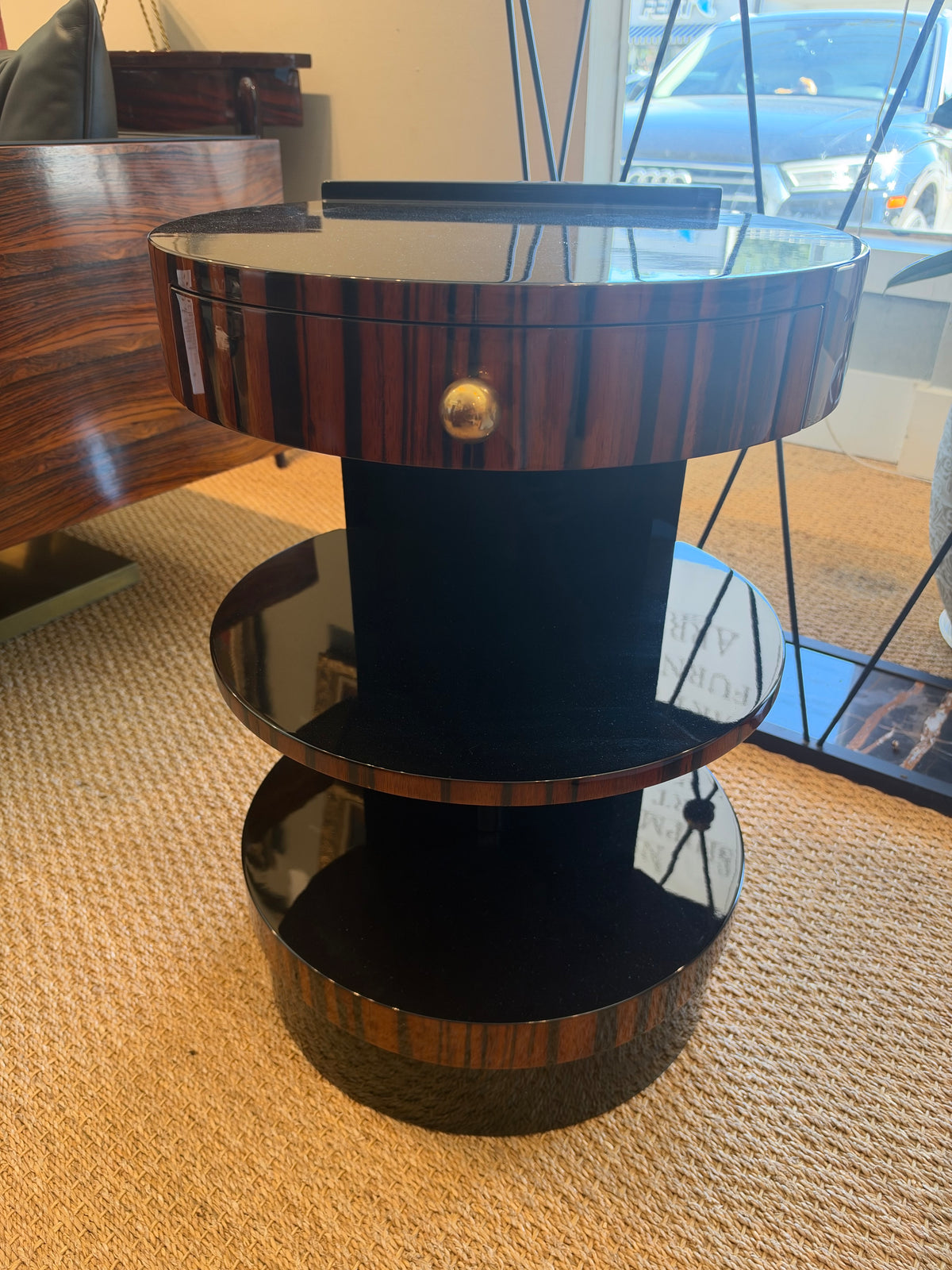 Art Deco French Macassar Side Table