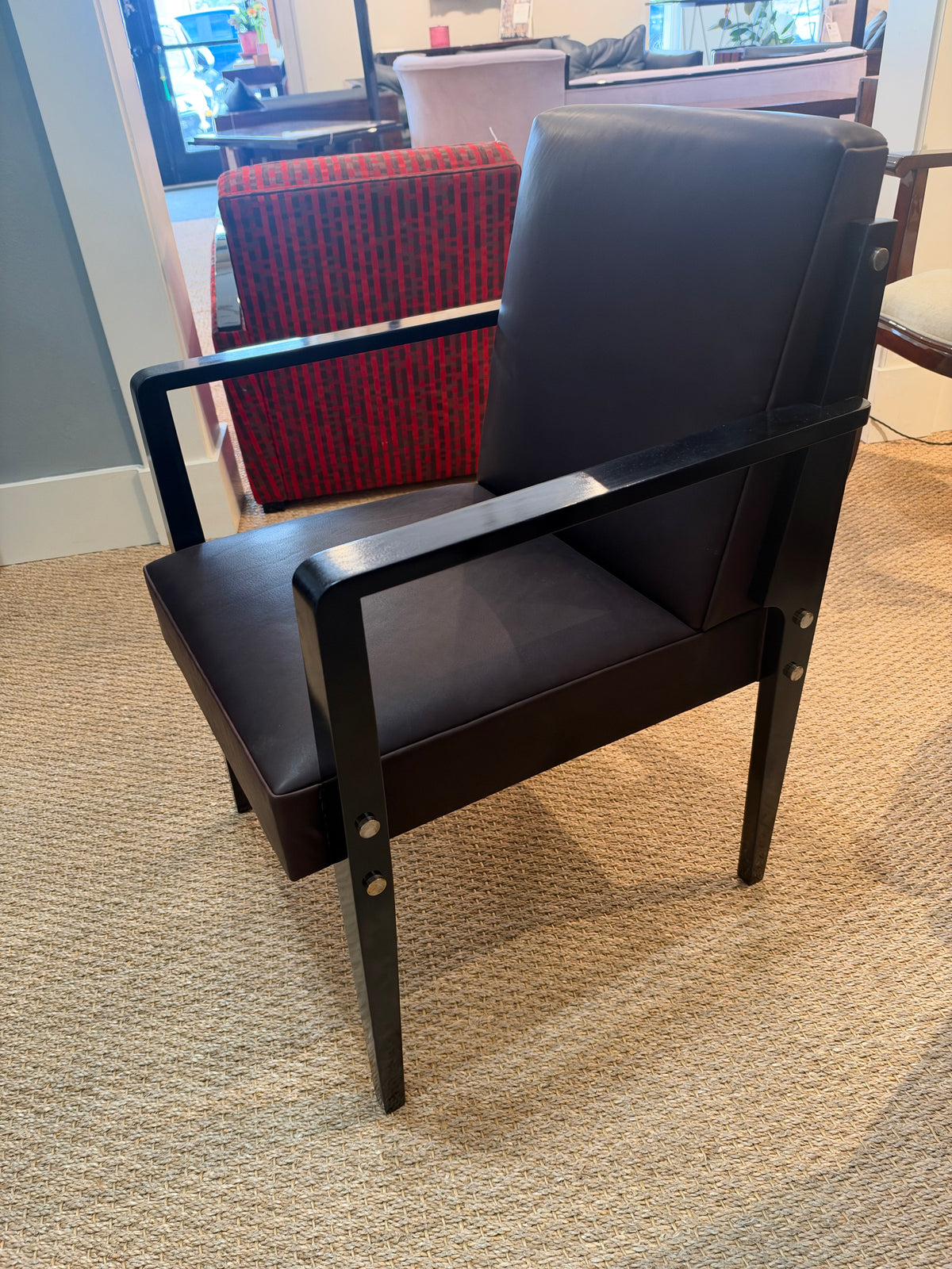 Art Deco French Office/ Desk Chair in Walnut