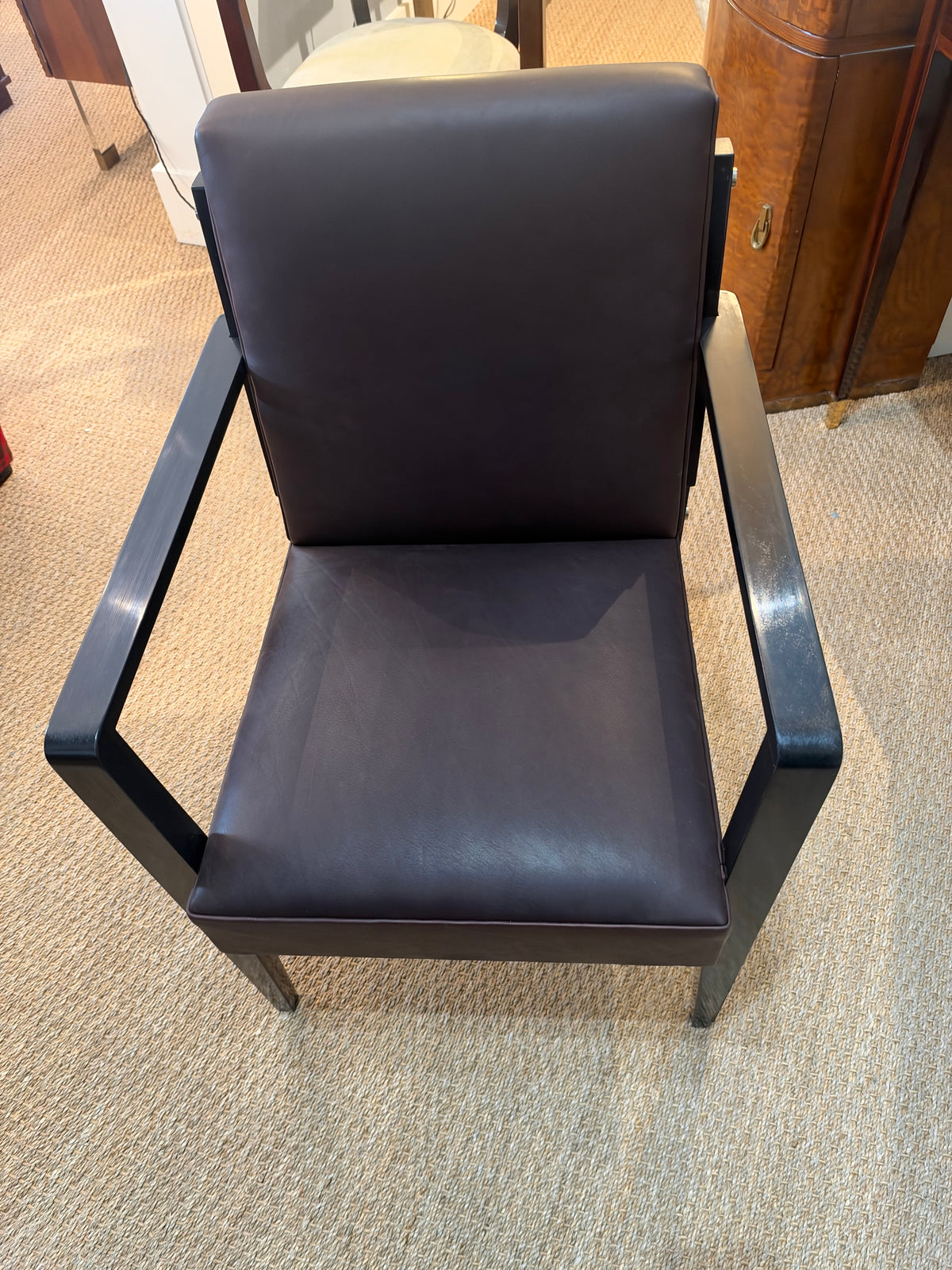 Art Deco French Office/ Desk Chair in Walnut