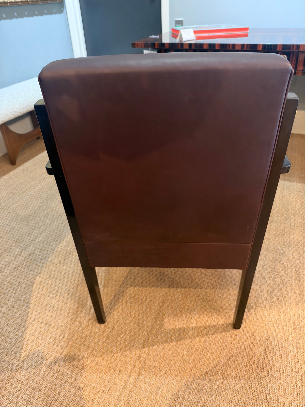 Art Deco French Office/ Desk Chair in Walnut