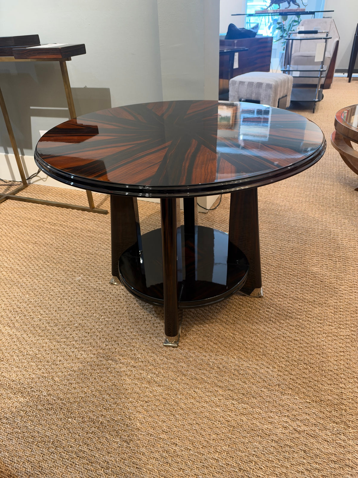 Art Deco Side Table in Macassar
