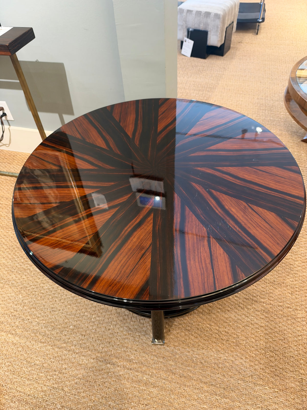 Art Deco Side Table in Macassar