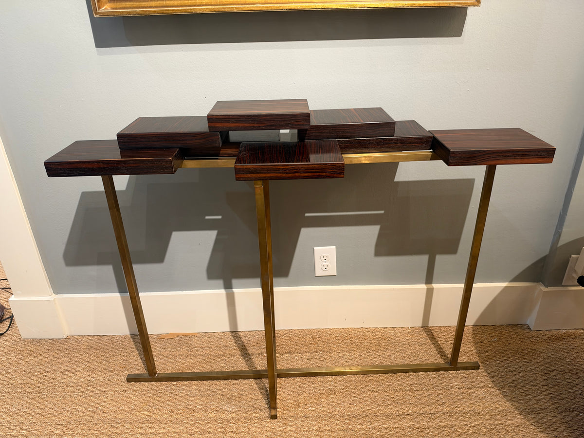 Mid-century Hungarian Console in Macassar