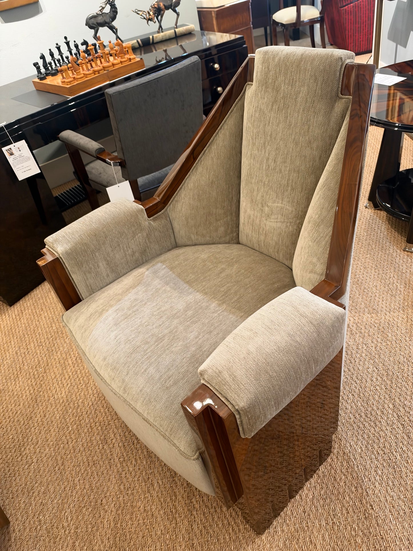 Art Deco Continental/ Hungarian armchair in Walnut