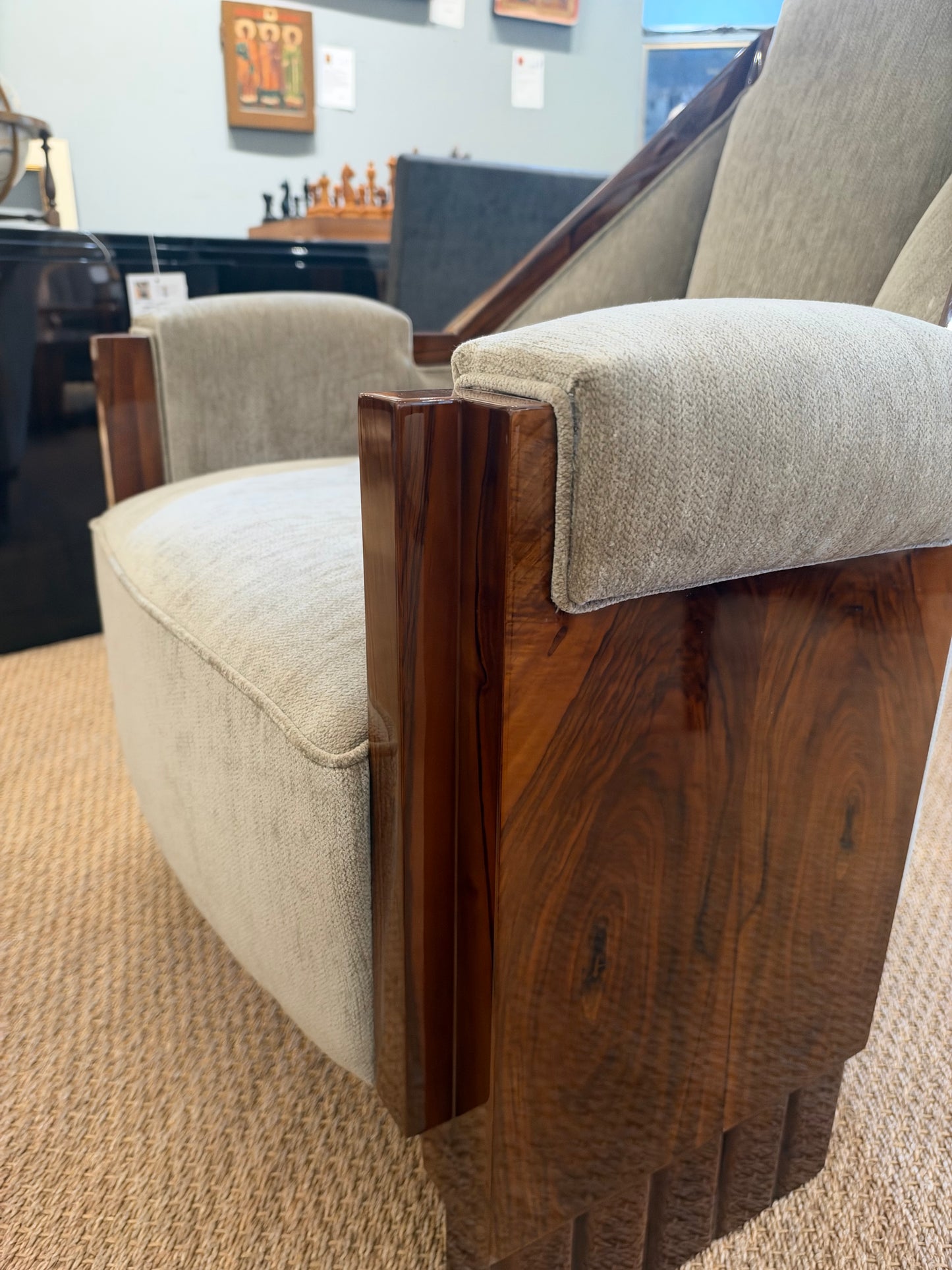 Art Deco Continental/ Hungarian armchair in Walnut