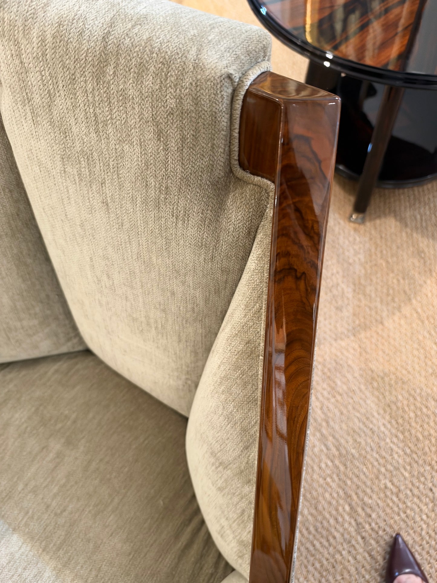 Art Deco Continental/ Hungarian armchair in Walnut