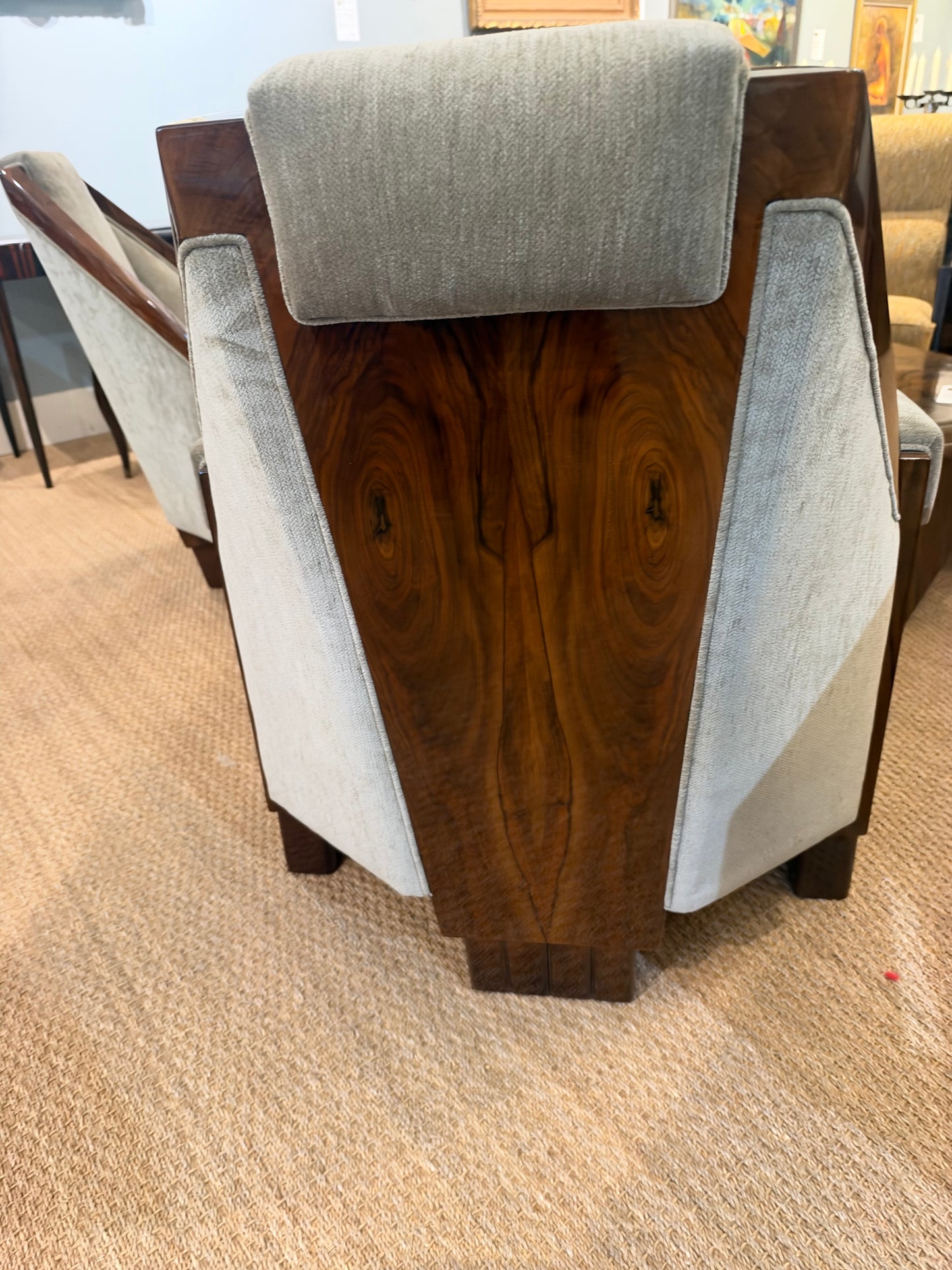Art Deco Continental/ Hungarian armchair in Walnut