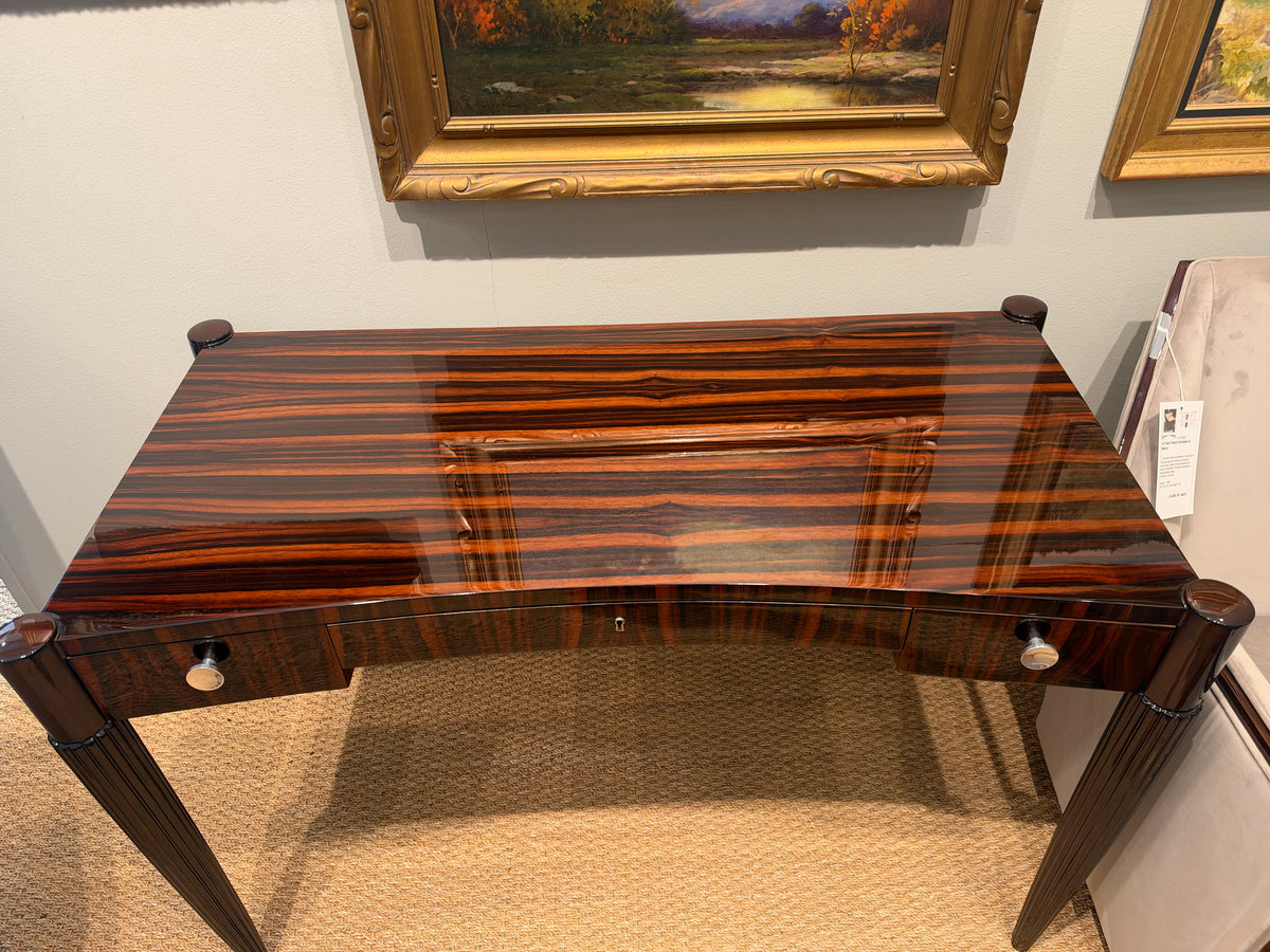 Art Deco French Elegant Writing Desk in Macassar