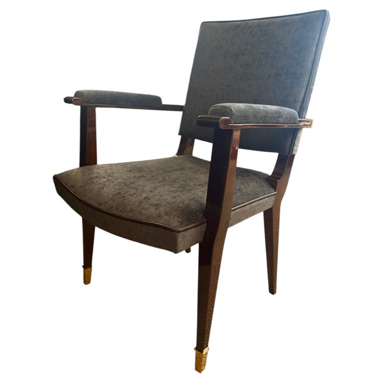Art Deco French Arm Chair in Walnut