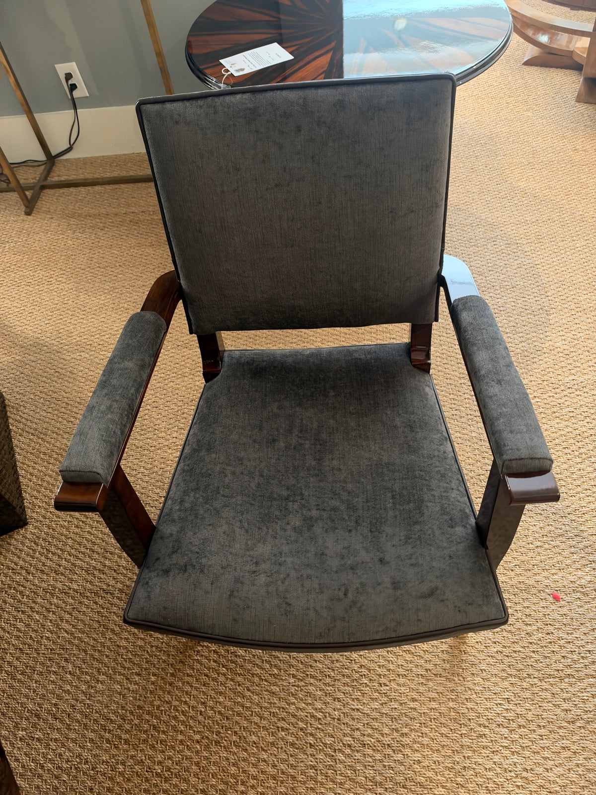 Art Deco French Arm Chair in Walnut