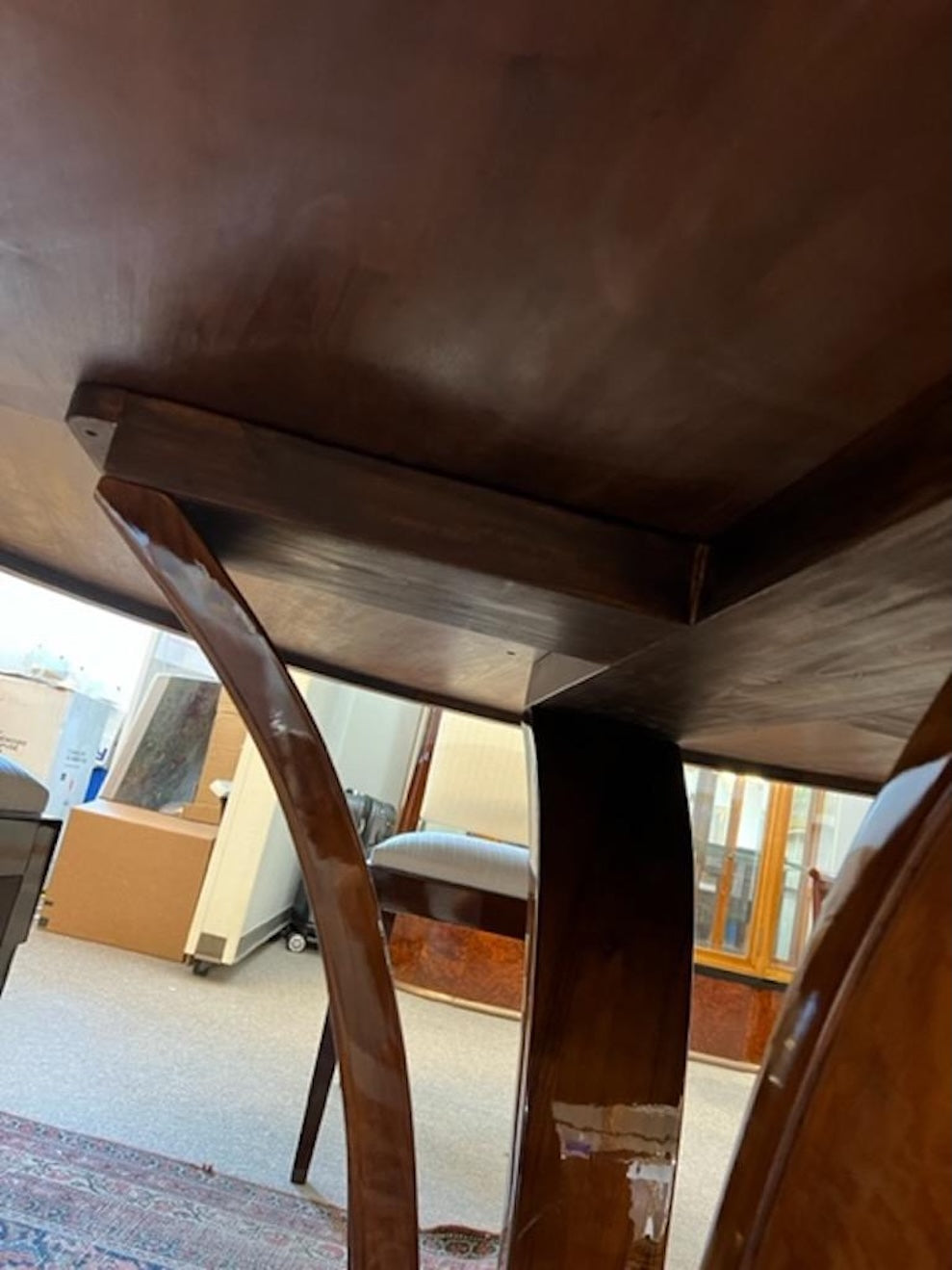 Art Deco Walnut Round Dining Table