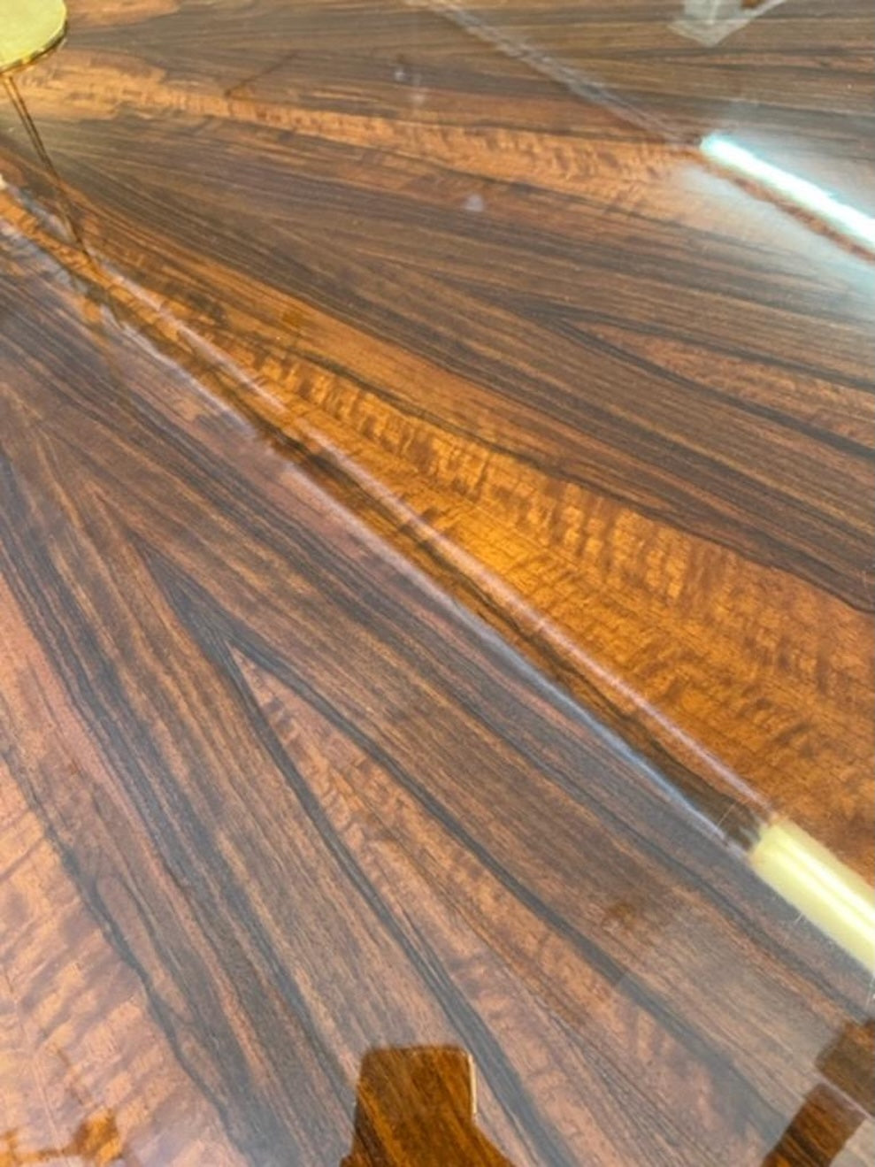 Art Deco Walnut Round Dining Table