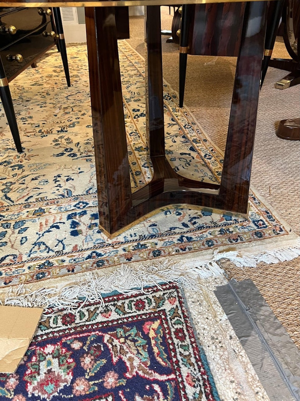 Small Round Art Deco Breakfast Table in Macassar Wood