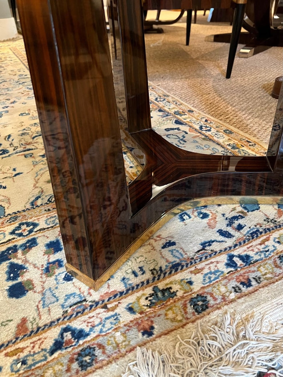 Small Round Art Deco Breakfast Table in Macassar Wood