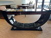 Art Deco French Console in Macassar and Ebony Wood