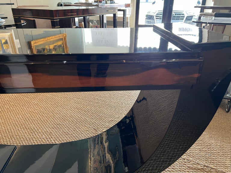 Art Deco French Console in Macassar and Ebony Wood