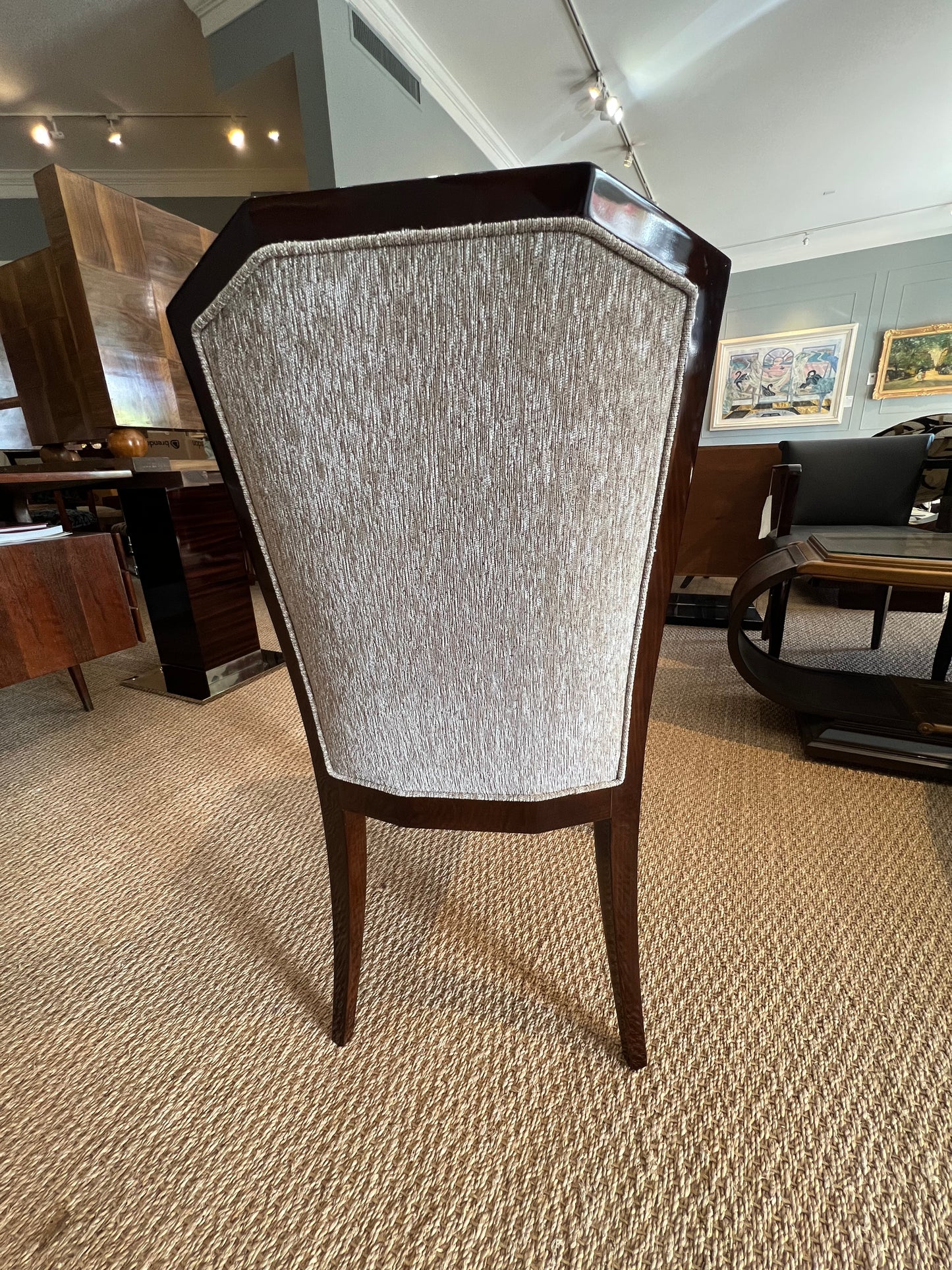 Art Deco French Dining Room Chair in Walnut