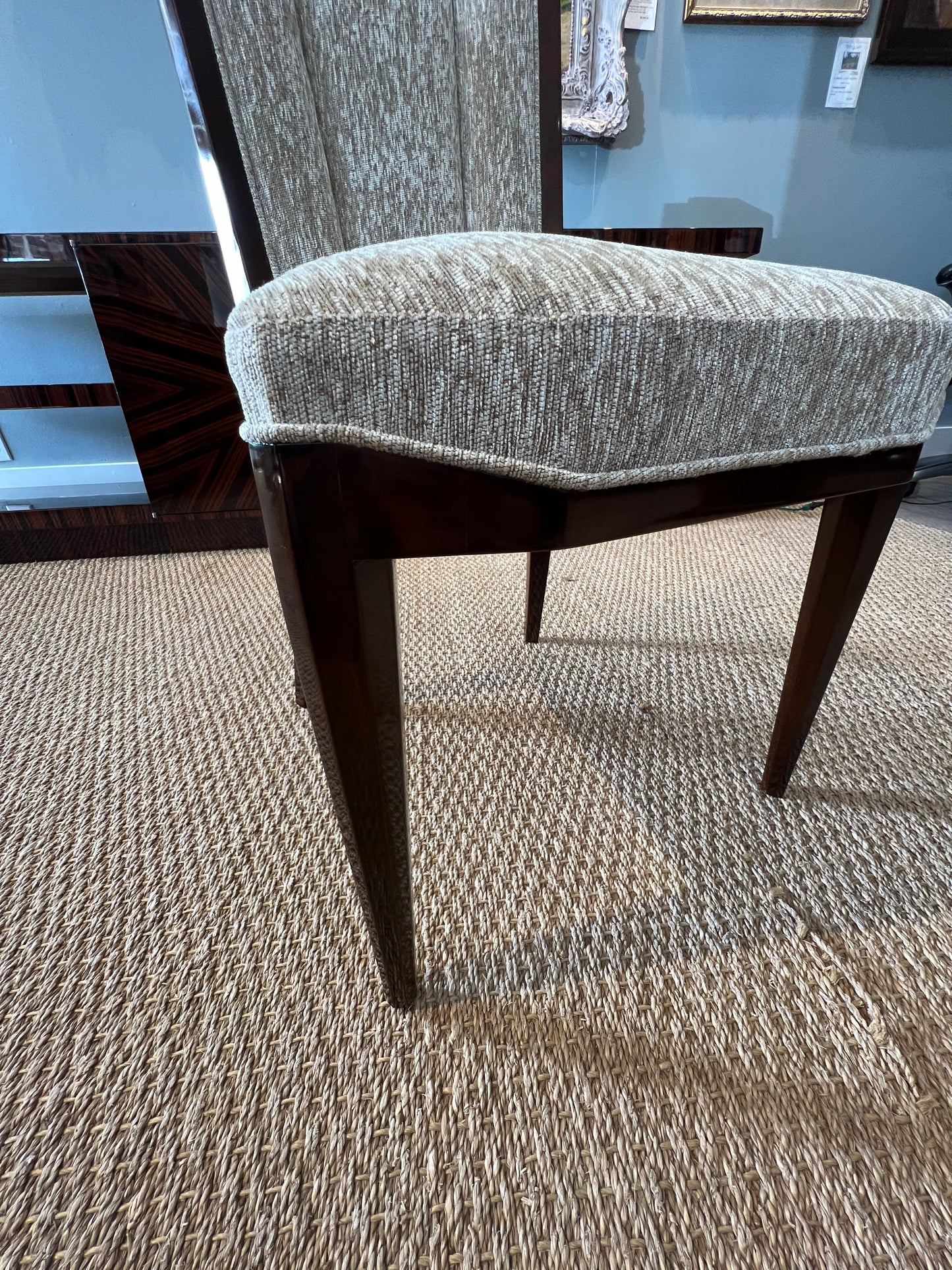 Art Deco French Dining Room Chair in Walnut