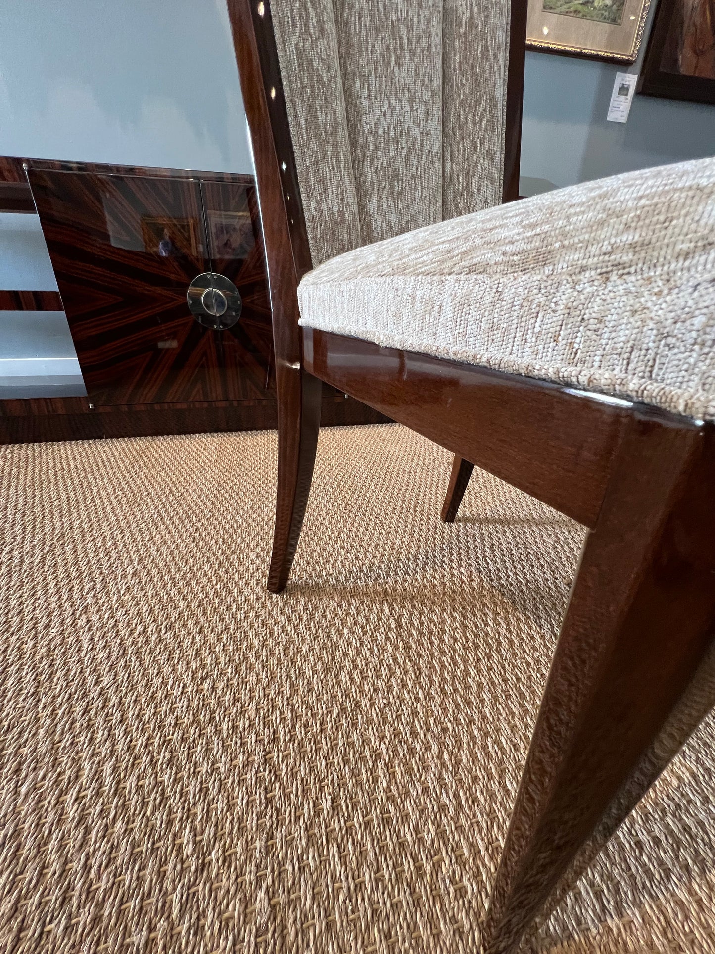 Art Deco French Dining Room Chair in Walnut