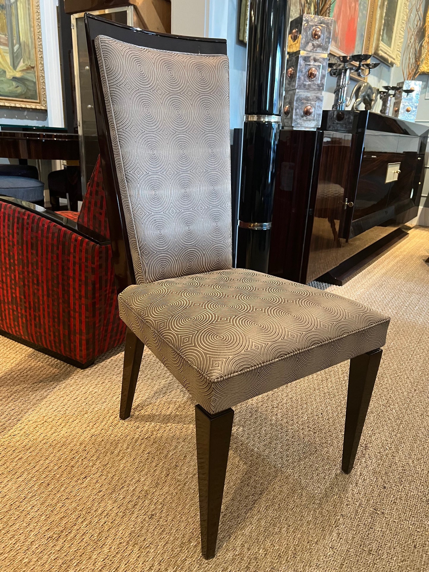 Art Deco French Dining Room Chair in Walnut