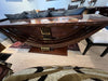 Grand Art Deco French Console in Macassar with Brass Elements