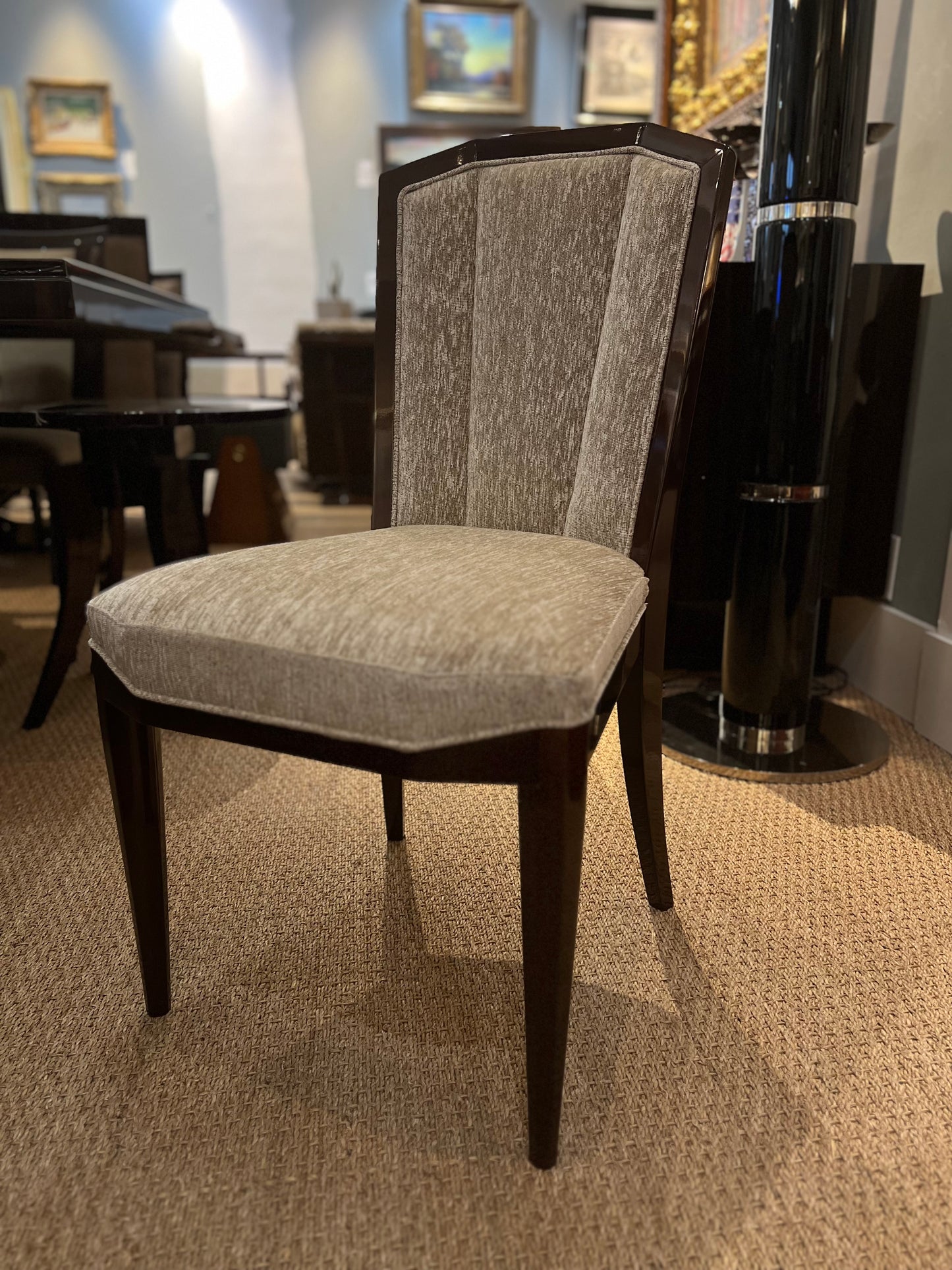 Art Deco French Dining Room Chair in Walnut