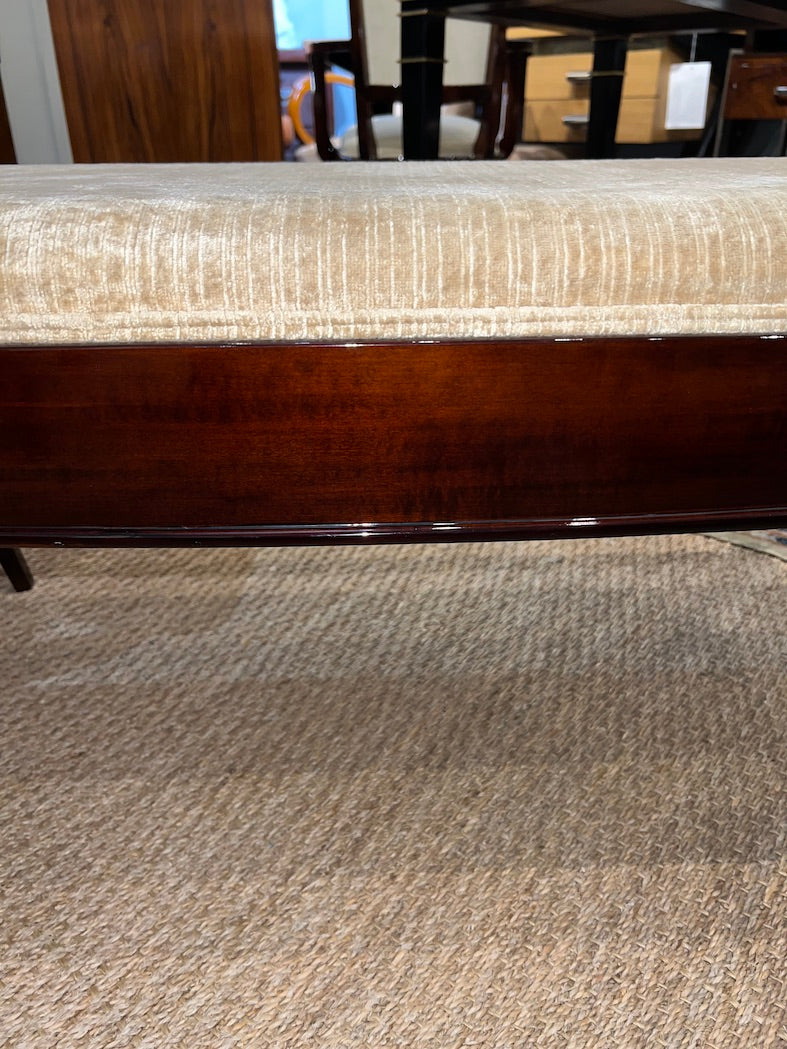 Art Deco French Bench in Walnut