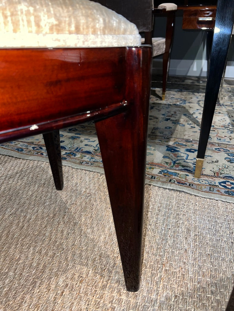 Art Deco French Bench in Walnut