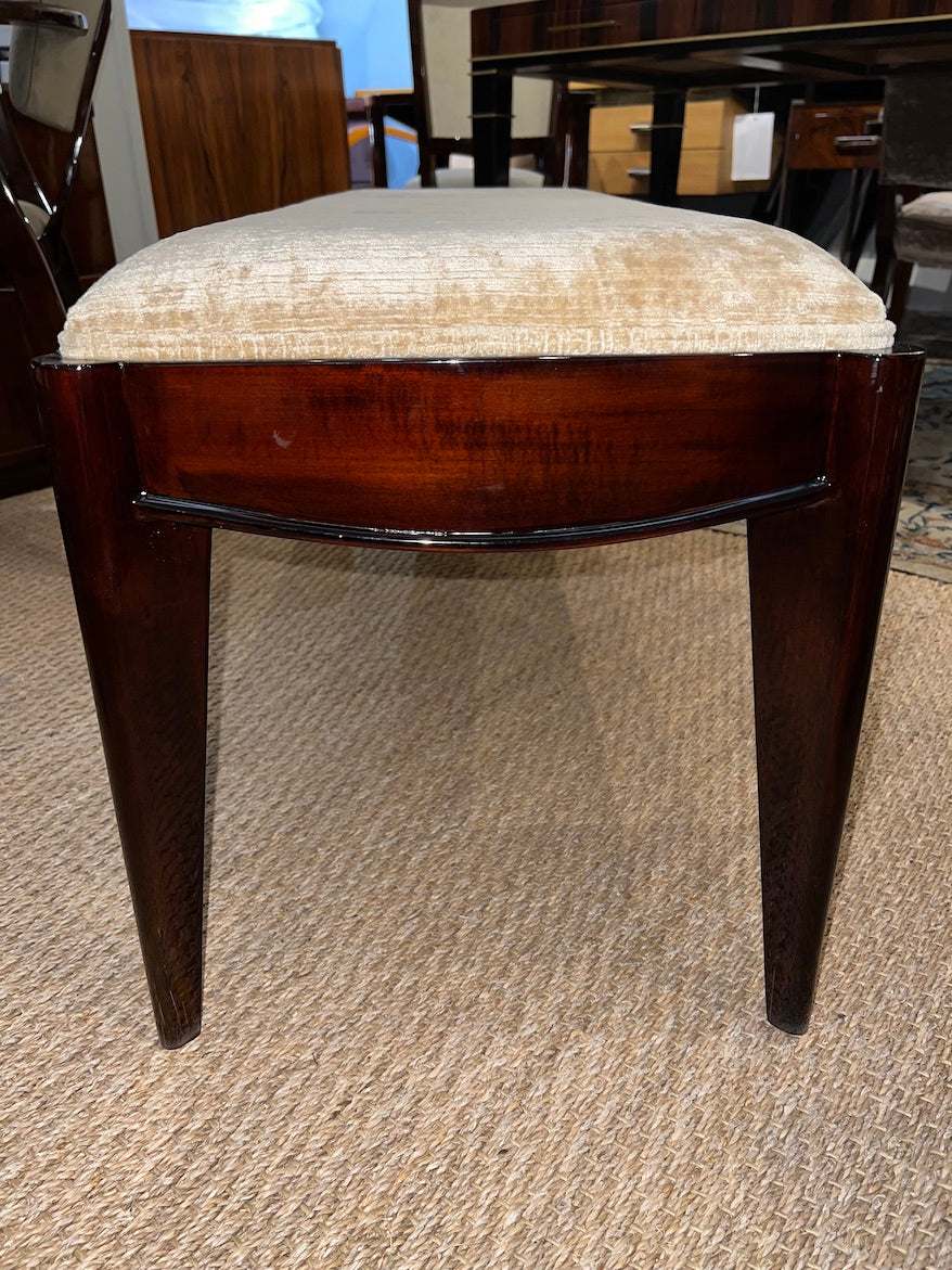 Art Deco French Bench in Walnut