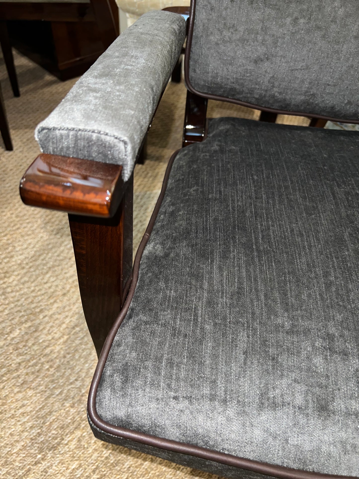 Art Deco French Arm Chair in Walnut