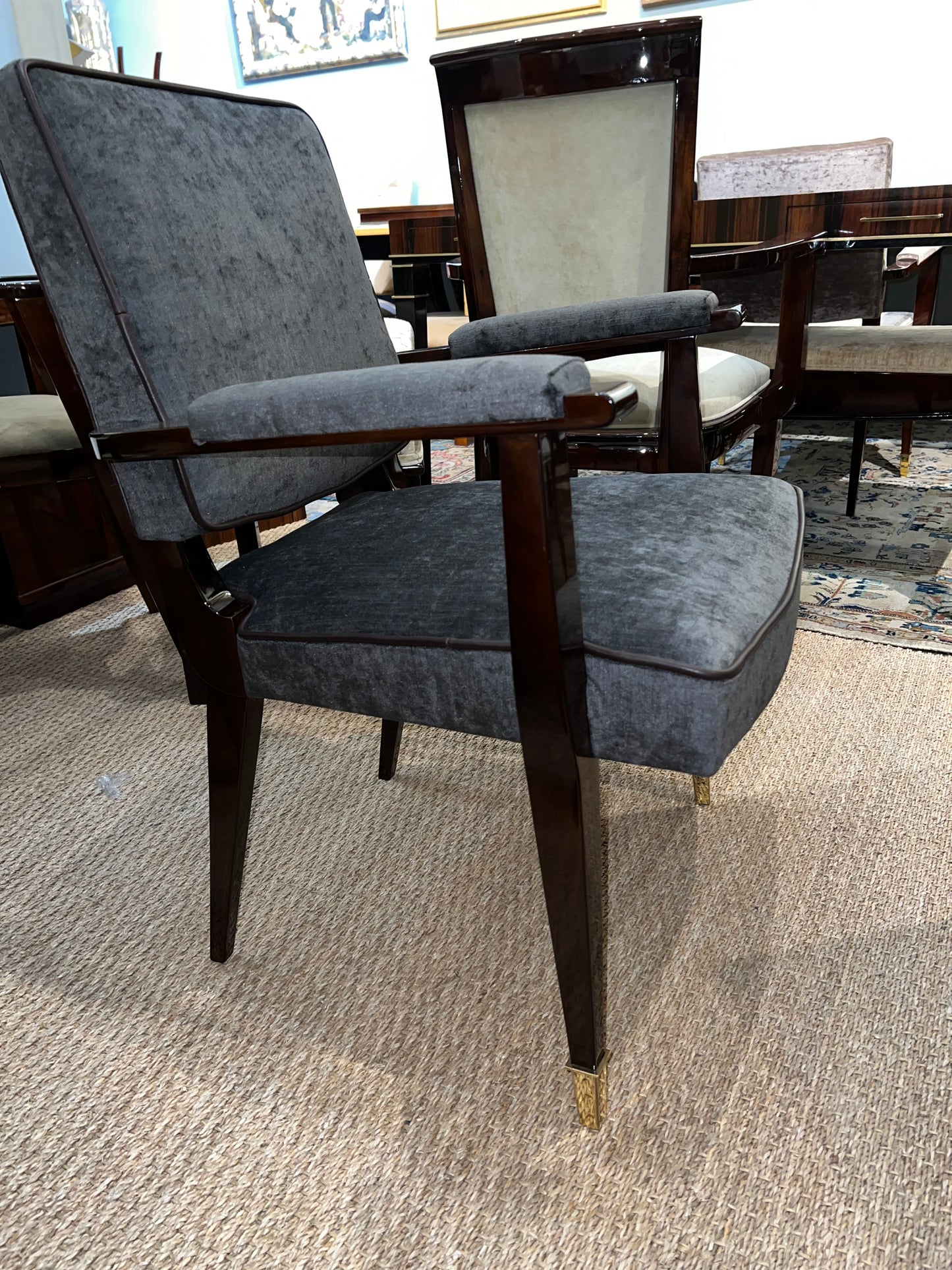 Art Deco French Arm Chair in Walnut