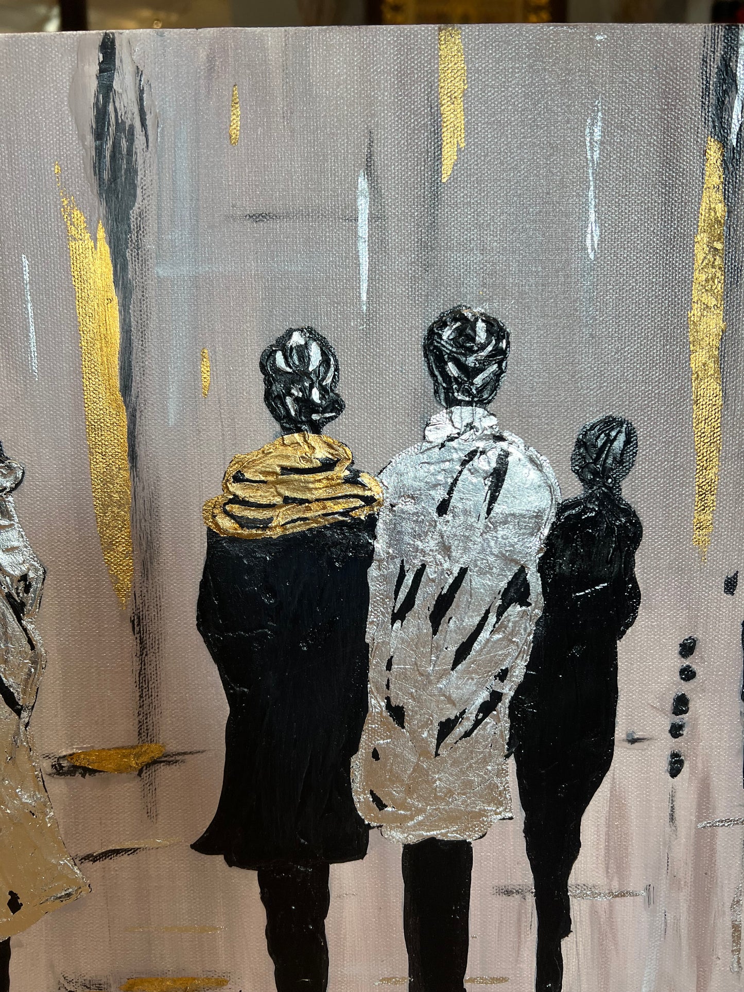 Mixed media Painting "Rain", 2023